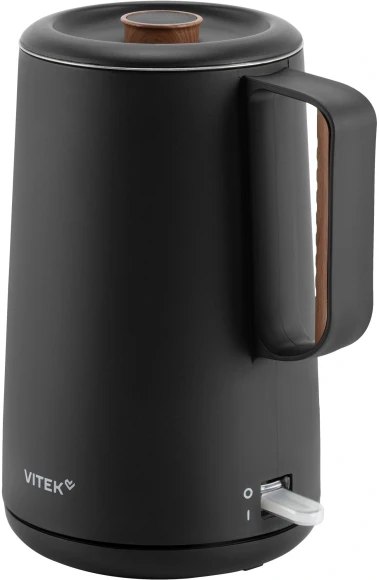 Чайник электрический Vitek VT-WK1093 1.7л. 2000Вт черный/дерево корпус: металл/пластик