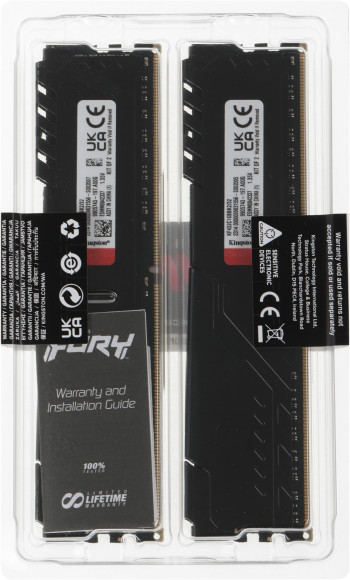 Память DDR4 2x16Gb 3200MHz Kingston KF432C16BBK2/32 Fury Beast Black RTL Gaming PC4-25600 CL16 DIMM 288-pin 1.35В single rank с радиатором Ret