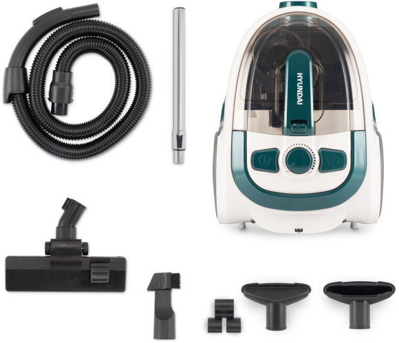 Пылесос Hyundai HYV-C3500 2220Вт белый/бирюзовый