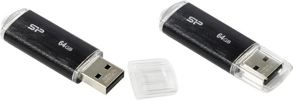 Флеш Диск Silicon Power 64Gb Ultima U02 SP064GBUF2U02V1K USB2.0 черный