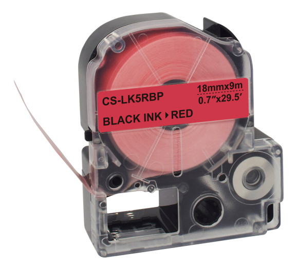 Картридж ленточный Cactus CS-LK5RBP LK-5RBP черный на красном 18x9 для Epson LW400/LW700/LW600P/LW1000P/K400/Z700/Z900 Картридж ленточный Cactus CS-LK5RBP LK-5RBP черный на красном 18x9 для Epson LW400/LW700/LW600P/LW1000P/K400/Z700/Z900