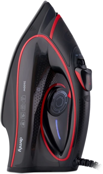 Утюг Domfy DSC-EI606 2600Вт черный/красный