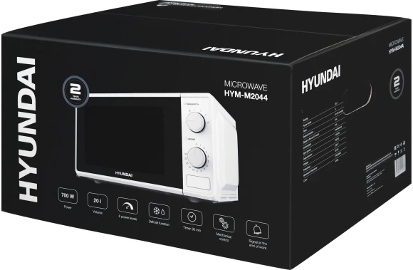 Микроволновая Печь Hyundai HYM-M2044 20л. 700Вт белый