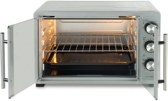 Мини-печь Hyundai MIO-HY077 30л. 1500Вт серебристый