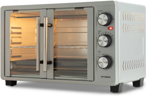 Мини-печь Hyundai MIO-HY077 30л. 1500Вт серебристый