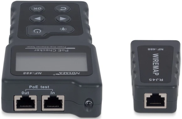Тестер кабельный Cabeus HT-488-PoE черный Тестер кабельный Cabeus HT-488-PoE черный