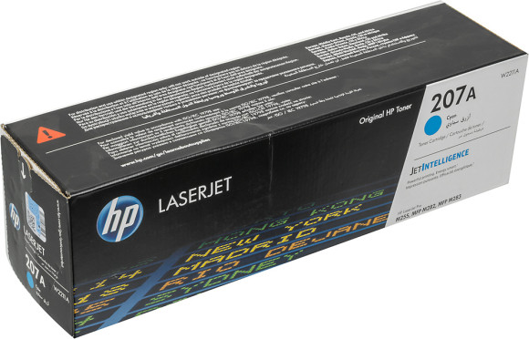 Картридж лазерный HP 207A W2211A голубой бар.в компл. (1250стр.) для HP M255/MFP M282/M283