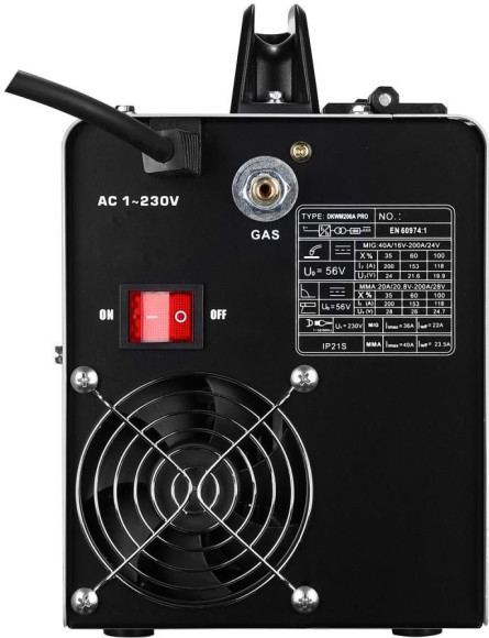 Сварочный полуавтомат Deko DKWM200A инвертор MIG-MAG/ММА 5.6кВт