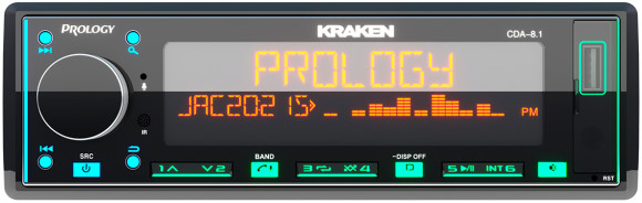 Автомагнитола Prology CDA-8.1 KRAKEN 1DIN 8x65Вт RDS (PRCDA8.1KRAKEN)