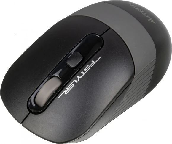 Мышь A4Tech Fstyler FG10S черный/серый оптическая 2000dpi silent беспров. USB для ноутбука 4but (FG10S GREY)