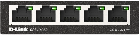Коммутатор D-Link DGS-1005D/R1A (L2) 5x1Гбит/с неуправляемый