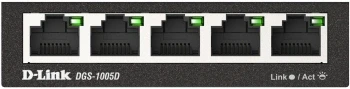 Коммутатор D-Link DGS-1005D/R1A (L2) 5x1Гбит/с неуправляемый