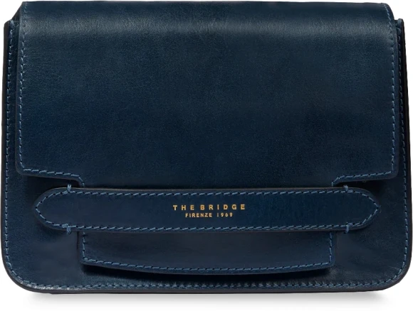 Сумка шоппер женская The Bridge Mirra 04130401/YH темно-синяя натур.кожа