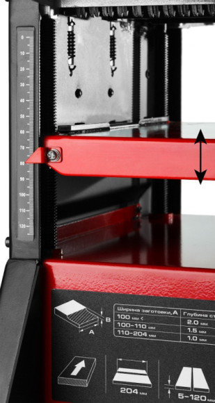 Станок фуговально-рейсмусовый Зубр Мастер СРФ-204-1500 1500W Станок фуговально-рейсмусовый Зубр Мастер СРФ-204-1500 1500W