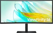 Монитор Samsung 34" ViewFinity S6 S34C650UAIXCI черный VA LED 5ms 21:9 HDMI M/M полуматовая 350cd 178гр/178гр 3440x1440 100Hz FreeSync DP Ultra WQHD USB 8кг