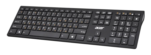 Клавиатура + мышь Acer OKR030 клав:черный мышь:черный USB беспроводная slim Multimedia (ZL.KBDEE.005)