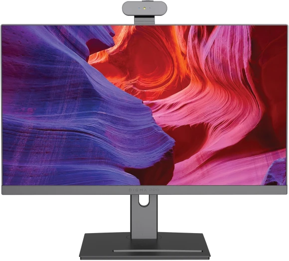 Моноблок Digma Pro Vision 23.8" Full HD Ryzen 7 5700U (1.8) 8Gb SSD256Gb RGr CR Windows 11 Pro Eth WiFi BT 90W клавиатура мышь Cam черный 1920x1080