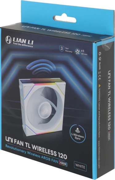 Вентилятор для корпуса Lian-Li Uni Fan TL Wireless 120 ARGB 120х124x28 белый 4-pin 33дБ (G99.12TL1W1W.R0) Ret