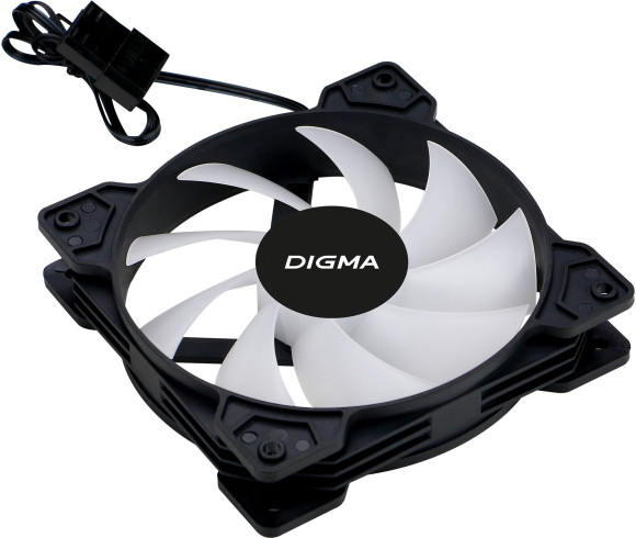 Вентилятор для корпуса Digma DFAN-FRGB1 RGB 120х120x25 черный 3-pin 4-pin (Molex) 23дБ Ret