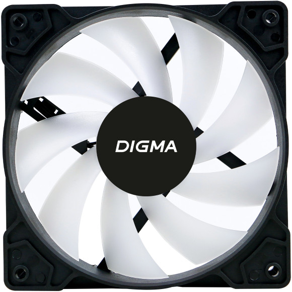 Вентилятор для корпуса Digma DFAN-FRGB1 RGB 120х120x25 черный 3-pin 4-pin (Molex) 23дБ Ret Вентилятор для корпуса Digma DFAN-FRGB1 RGB 120х120x25 черный 3-pin 4-pin (Molex) 23дБ Ret