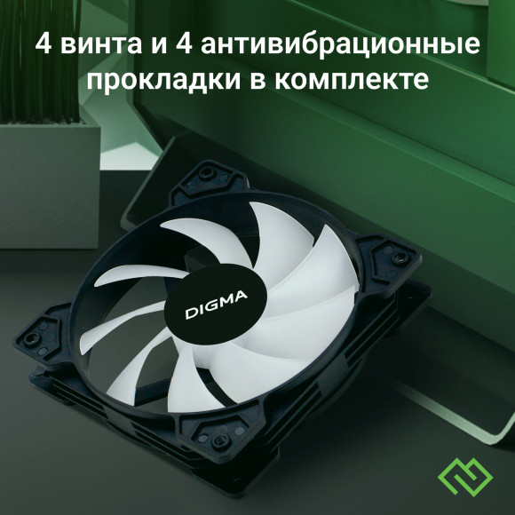 Вентилятор для корпуса Digma DFAN-FRGB1 RGB 120х120x25 черный 3-pin 4-pin (Molex) 23дБ Ret Вентилятор для корпуса Digma DFAN-FRGB1 RGB 120х120x25 черный 3-pin 4-pin (Molex) 23дБ Ret