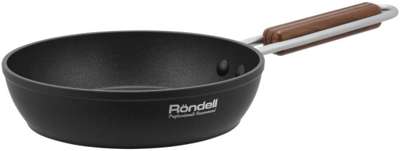 Сковорода блинная Rondell Fjord RDA-1797 круглая 25см покрытие: Xylan Plus ручка несъемная (без крышки) черный