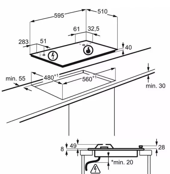 Газовая варочная поверхность Electrolux KGS64362XX серебристый