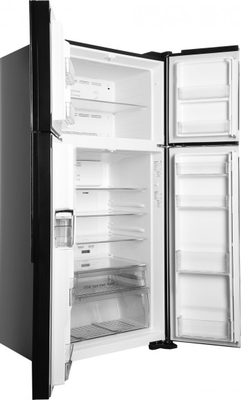 Холодильник Hitachi R-W660PUC7 GBK 2-хкамерн. черный стекло инвертер