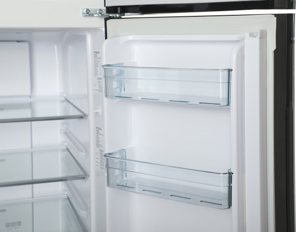 Холодильник Hitachi R-W660PUC7 GBK 2-хкамерн. черный стекло инвертер