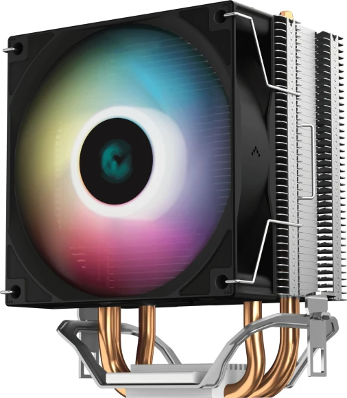 Устройство охлаждения(кулер) Deepcool AG300 LED RGB Soc-AM5/AM4/1200/1700/1851 серебристый 4-pin 18-31dB Al+Cu 150W 350gr Ret (R-AG300-BKLNMN-G)