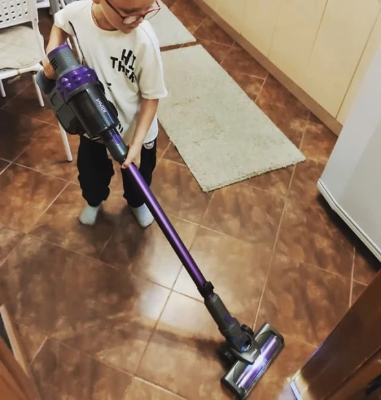 Пылесос ручной Kitfort КТ-573 150Вт черный/фиолетовый