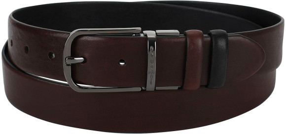 Ремень мужской Piquadro Black Square CU4877B3/TMN темно-коричневый/черный натур.кожа