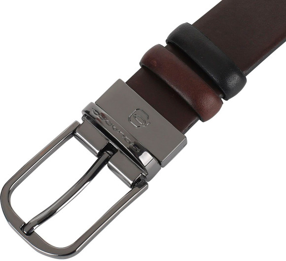 Ремень мужской Piquadro Black Square CU4877B3/TMN 125х3.5см темно-коричневый/черный натур.кожа Ремень мужской Piquadro Black Square CU4877B3/TMN 125х3.5см темно-коричневый/черный натур.кожа