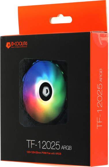 Вентилятор для корпуса ID-Cooling TF-12025 ARGB 120х120x25 черный 4-pin 31дБ (TF-12025-ARGB) Ret