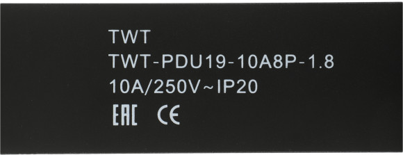 Блок распределения питания Lanmaster TWT-PDU19-10A8P-1.8 гор.размещ. 8xSchuko базовые 10A Schuko 1.8м