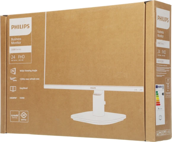 Монитор Philips 24" 24B2N2200 черный IPS LED 16:9 HDMI M/M матовая 300cd 178гр/178гр 1920x1080 120Hz VGA DP FHD 2.91кг