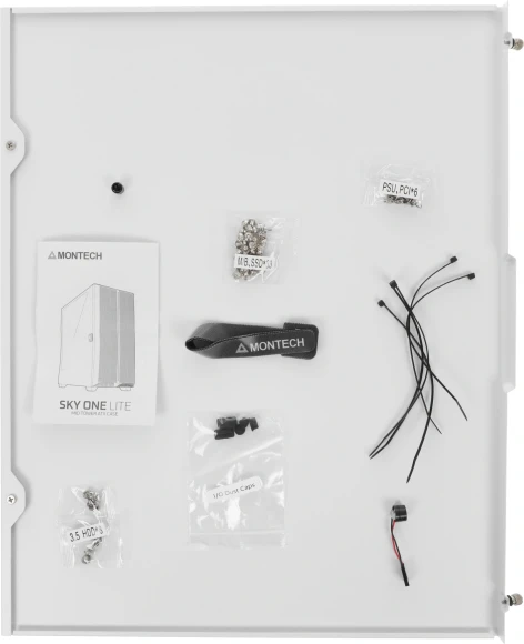 Корпус Montech Sky One Lite белый без БП ATX 5x120mm 5x140mm 2xUSB3.0 audio bott PSU