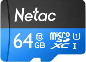 Флеш карта microSDXC 64GB Netac NT02P500STN-064G-S P500 w/o adapter Флеш карта microSDXC 64GB Netac NT02P500STN-064G-S P500 w/o adapter
