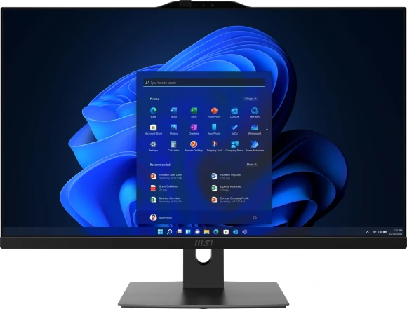 Моноблок MSI Modern AM272P 12M-1250XRU 27" Full HD i3 1215U (1.2) 16Gb SSD500Gb UHDG без ОС GbitEth WiFi BT 120W клавиатура мышь Cam черный 1920x1080