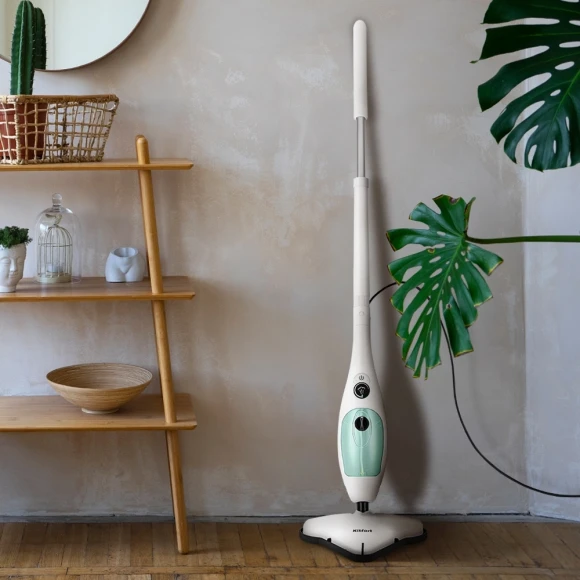 Швабра паровая Kitfort КТ-3920 1300Вт белый/голубой Швабра паровая Kitfort КТ-3920 1300Вт белый/голубой