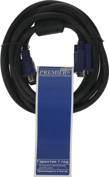 Кабель-удлинитель видео Premier 5-960EXT VGA (m)/VGA (f) 3м. феррит.кольца черный (5-960EXT 3.0)