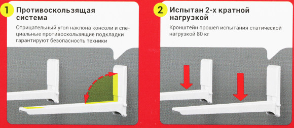 Кронштейн для СВЧ Holder MWS-2005 серебристый макс.40кг настенный фиксированный Кронштейн для СВЧ Holder MWS-2005 серебристый макс.40кг настенный фиксированный