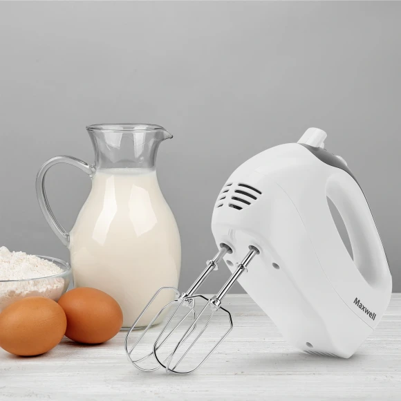 Миксер ручной Maxwell MW-1356 W 300Вт белый/серый