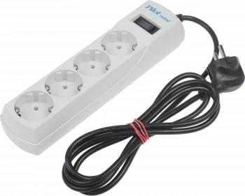 Сетевой фильтр Pilot mini 1.8м (4 розетки) белый (коробка)