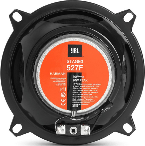 Колонки автомобильные JBL Stage3 527F (без решетки) 200Вт 91дБ 3Ом 13см (5дюйм) (ком.:2кол.) коаксиальные двухполосные Колонки автомобильные JBL Stage3 527F (без решетки) 200Вт 91дБ 3Ом 13см (5дюйм) (ком.:2кол.) коаксиальные двухполосные