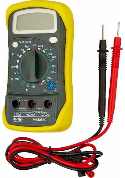 Мультиметр IEK Master MAS830L цифровой желтый/черный (TMD-3L-830) Мультиметр IEK Master MAS830L цифровой желтый/черный (TMD-3L-830)