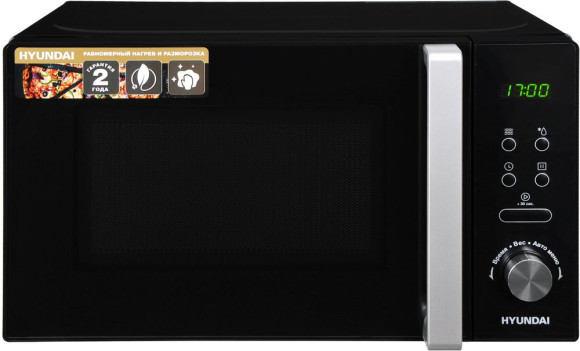 Микроволновая Печь Hyundai HYM-D3001 20л. 700Вт черный/хром Микроволновая Печь Hyundai HYM-D3001 20л. 700Вт черный/хром