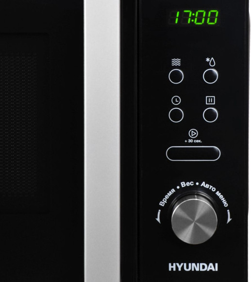 Микроволновая Печь Hyundai HYM-D3001 20л. 700Вт черный/хром Микроволновая Печь Hyundai HYM-D3001 20л. 700Вт черный/хром