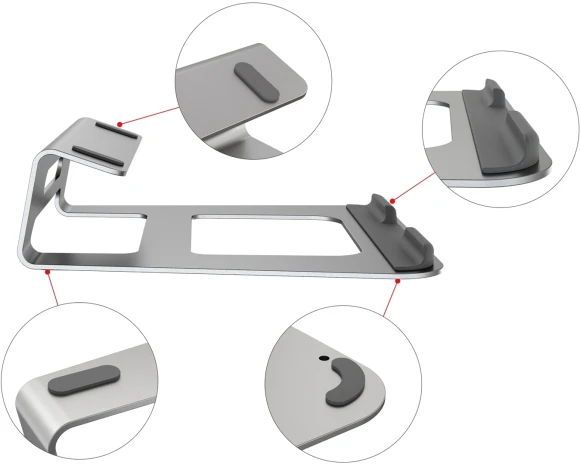 Подставка для ноутбука Cactus CS-NB-AL 15.4" 235x235 серебристый