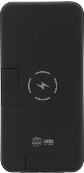 Мобильный аккумулятор Cactus CS-PBFSQT-10000 10000mAh QC/PD 18W 3A USB-A/USB-C беспров.зар. черный Мобильный аккумулятор Cactus CS-PBFSQT-10000 10000mAh QC/PD 18W 3A USB-A/USB-C беспров.зар. черный